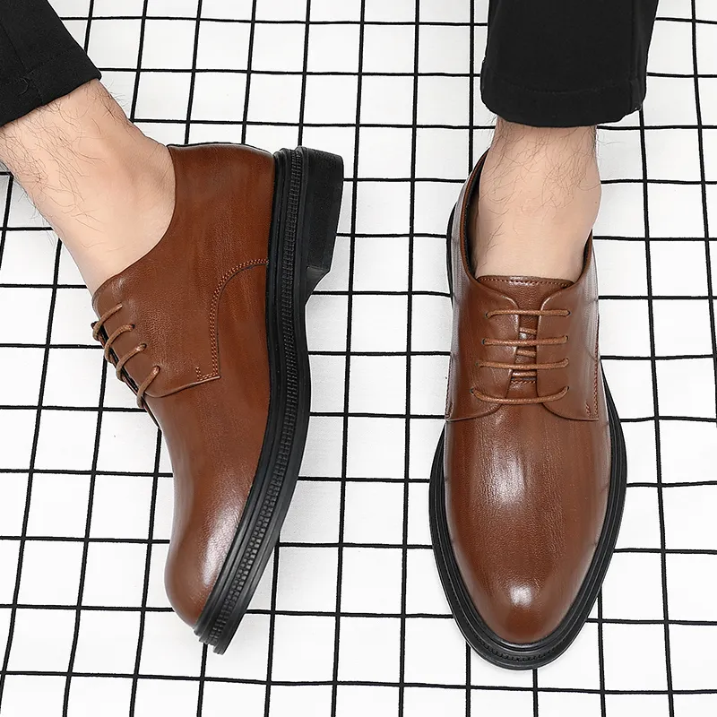 Shanpijiang Dress Shoes Men's Black Brown-8