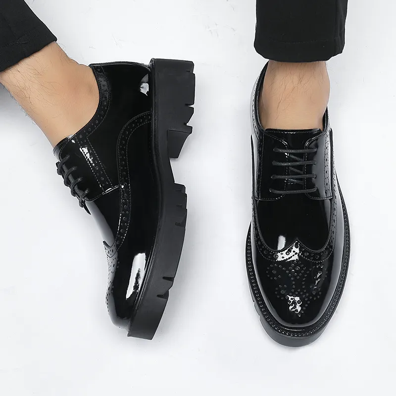 Shanpijiang Dress Shoes Men's Black-1