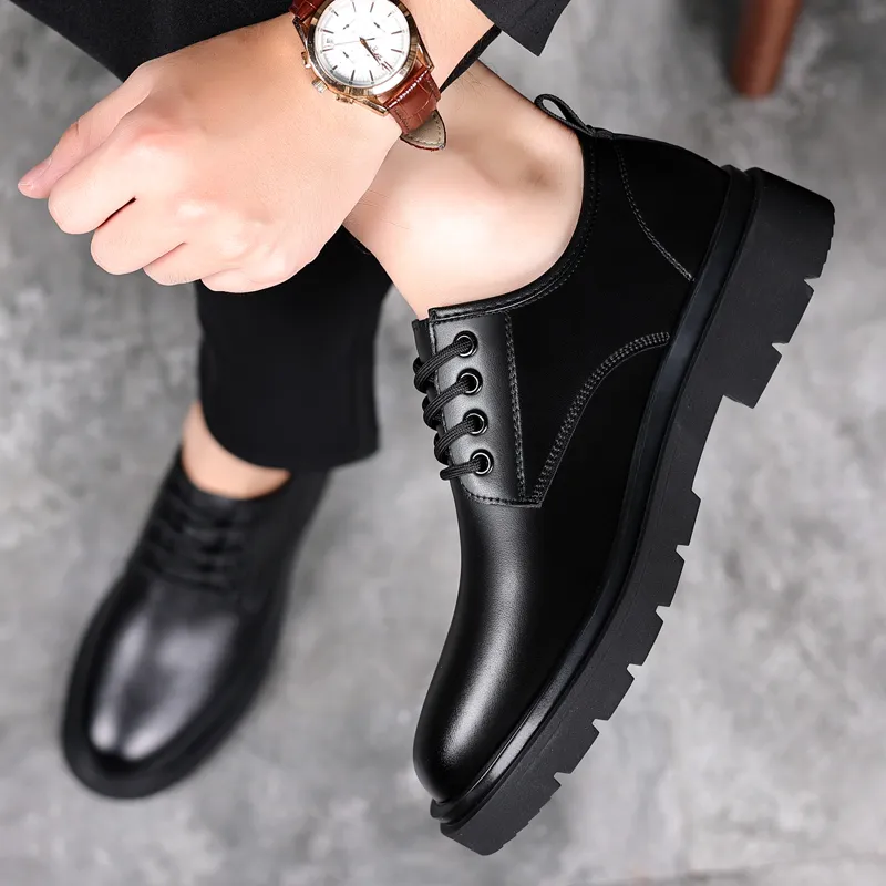 Shanpijiang Dress Shoes Men's Black-4