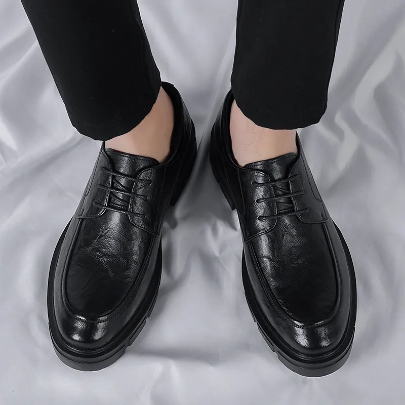 Shanpijiang Men's Casual Shoes Men Low Top Black-4