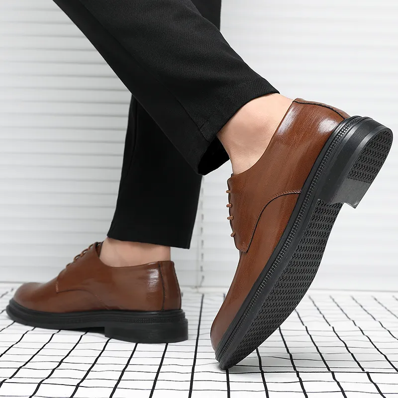 Shanpijiang Dress Shoes Men's Black Brown-10