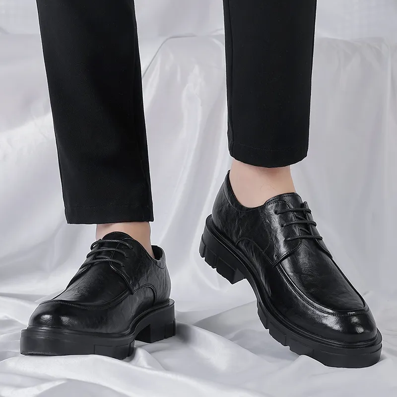 Shanpijiang Men's Casual Shoes Men Low Top Black-2