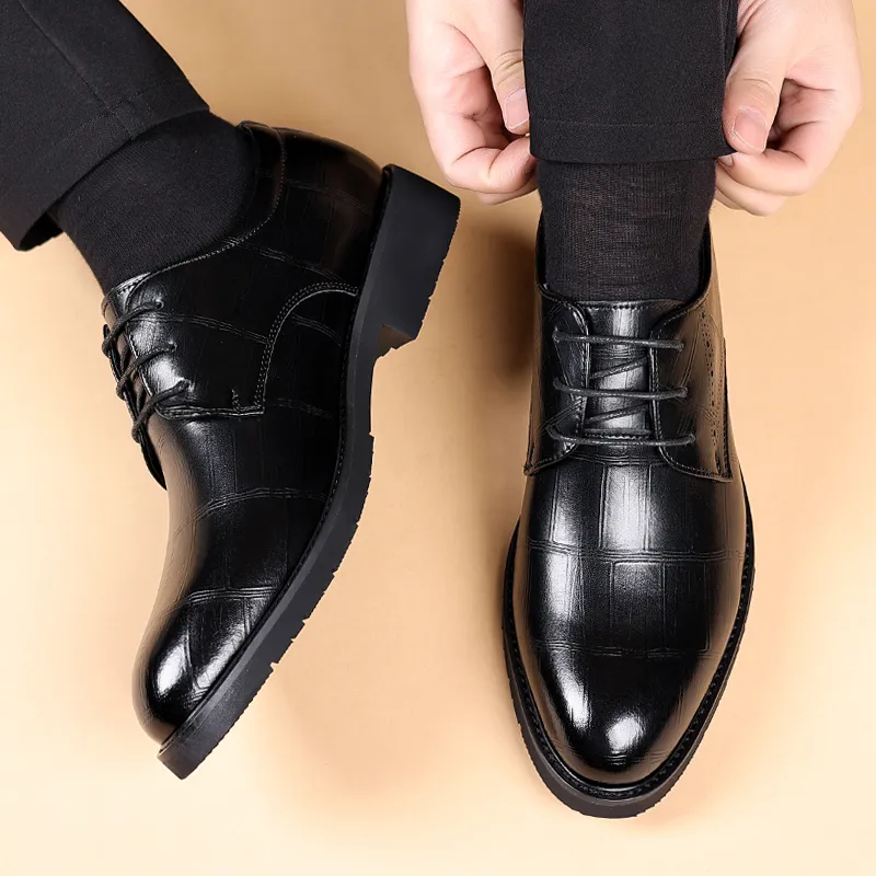 Shanpijiang Dress Shoes Men's Black-1