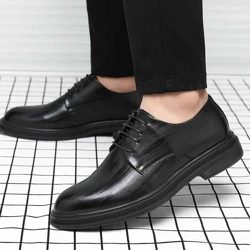 Shanpijiang Dress Shoes Men's Black Brown-1