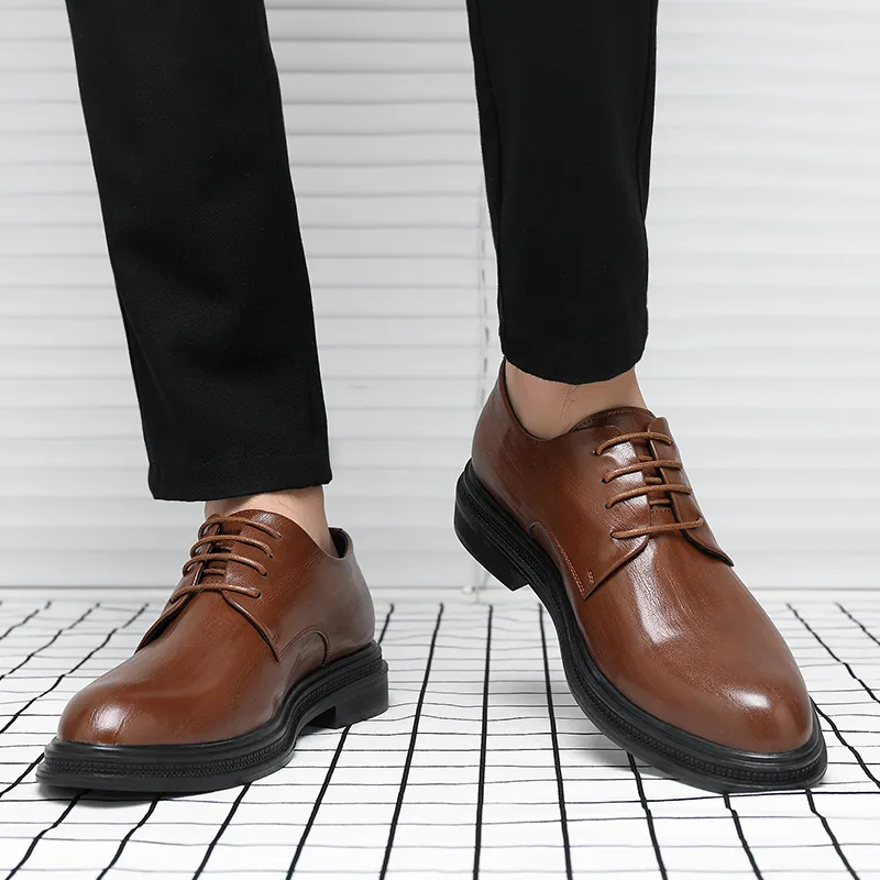 Shanpijiang Dress Shoes Men's Black Brown-9