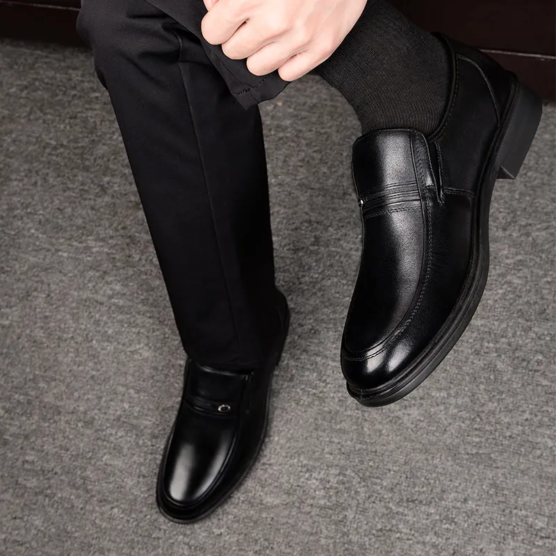 AOKANG Men's Shoes Dress Shoes Men's Black Brown-4