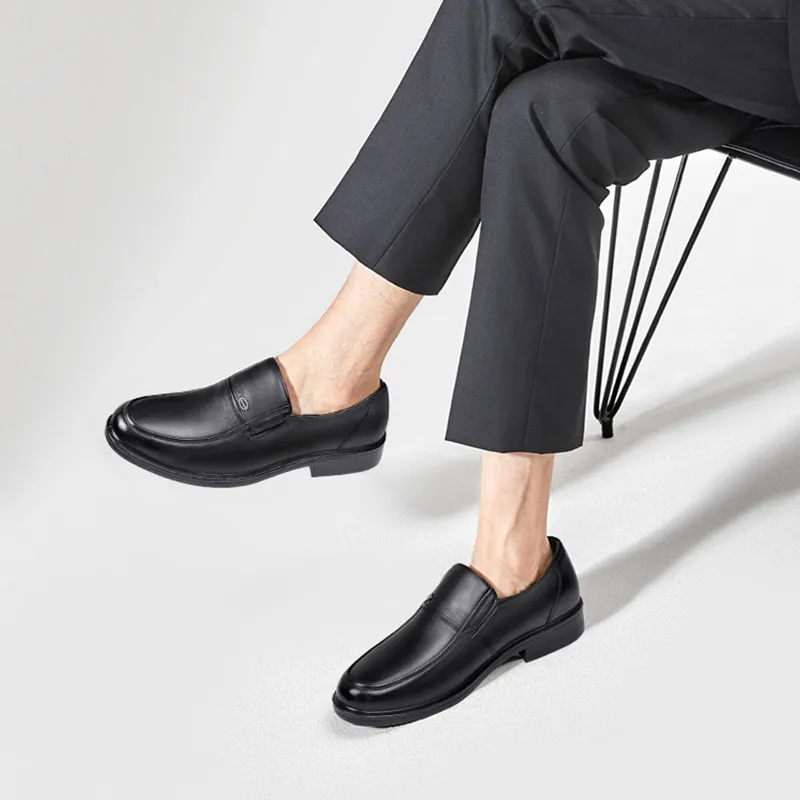 AOKANG Men's Shoes Dress Shoes Men's Black Brown-3