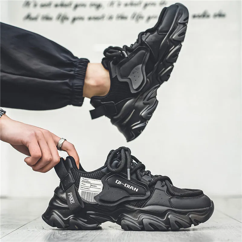 PNKE Anti-Slip Wear-Resistant Breathable Lightweight Height Increasing Low-Top Chunky Sneakers Men's-13