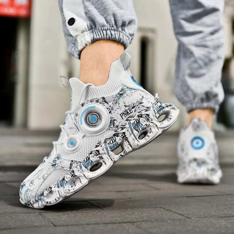 PNKE Cushioning Anti-Slip Wear-Resistant Breathable Height Increasing Low-Top Running Shoes Men's-7