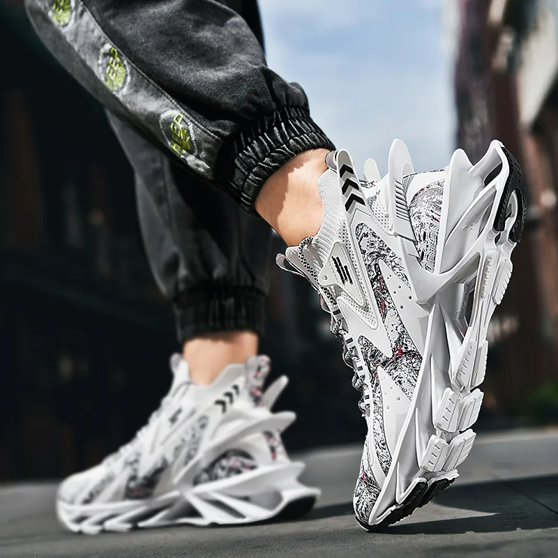PNKE Cushioning Anti-Slip Wear-Resistant Breathable Height Increasing High-Top Casual Shoes Men's-23
