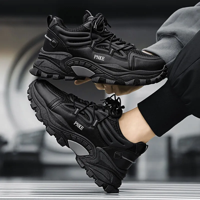 PNKE Anti-Slip And Wear-Resistant Breathable Low-Top Chunky Sneakers Men's-16