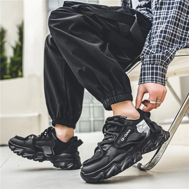 PNKE Anti-Slip Wear-Resistant Breathable Lightweight Height Increasing Low-Top Chunky Sneakers Men's-14