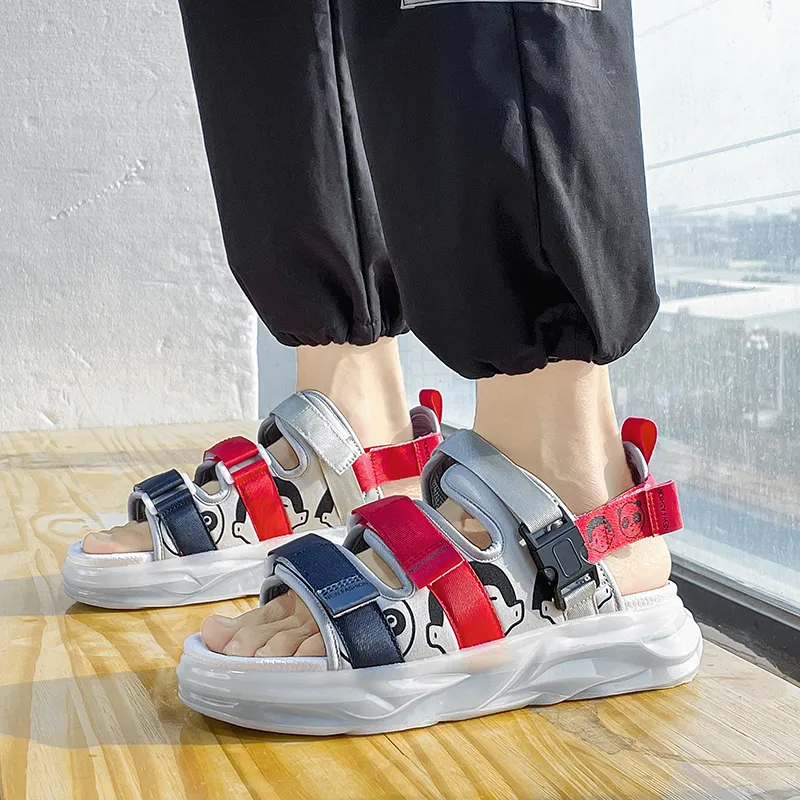 PNKE Beach Sandals Men White, Red, Black, White-4