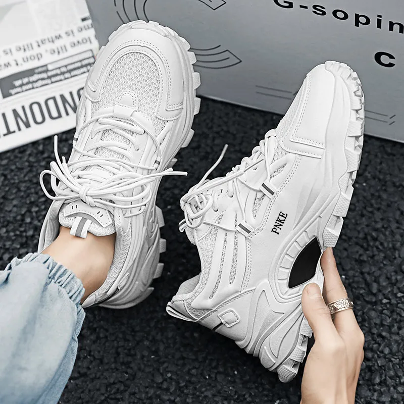 PNKE Anti-Slip And Wear-Resistant Breathable Low-Top Chunky Sneakers Men's-12