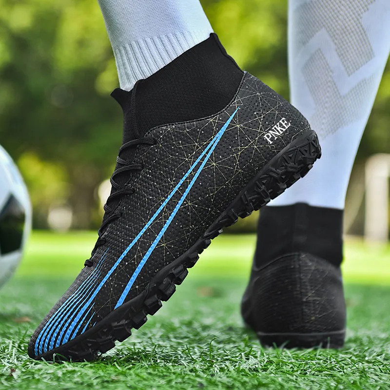 PNKE Anti-Slip And Wear-Resistant Coverage Soccer Shoes Unisex White-11