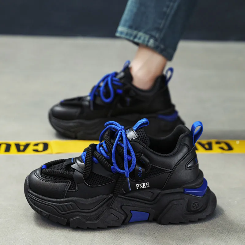 PNKE Anti-Slip Wear-Resistant Breathable Height Increasing Low-Top Chunky Sneakers Men's-13