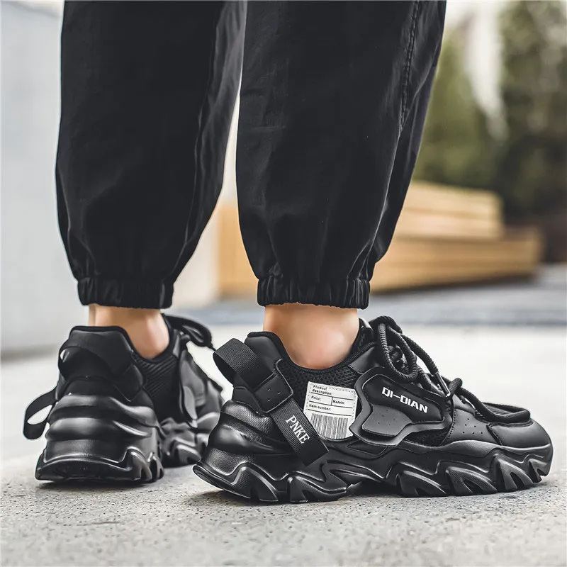 PNKE Anti-Slip Wear-Resistant Breathable Lightweight Height Increasing Low-Top Chunky Sneakers Men's-15
