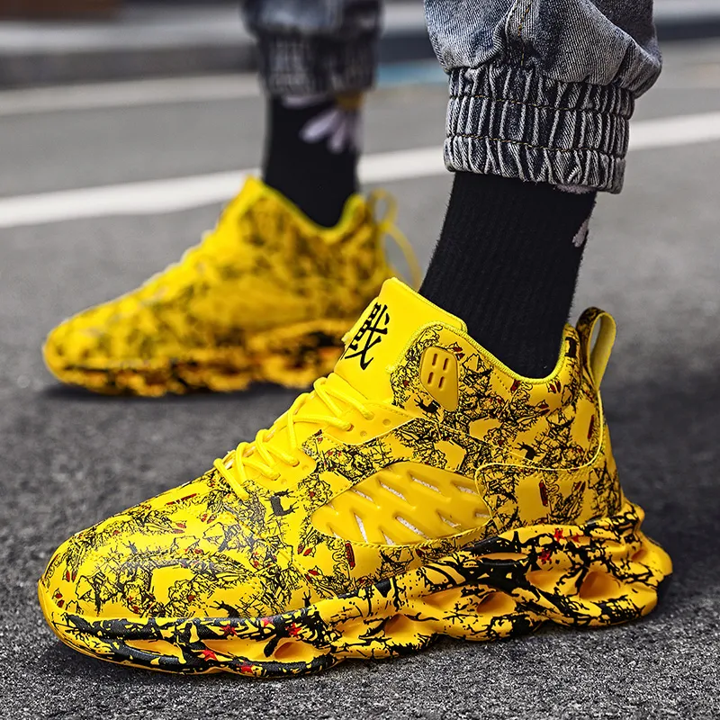 PNKE Anti-Slip And Wear-Resistant Lightweight Height Increasing Mid-Top Chunky Sneakers Men's-15