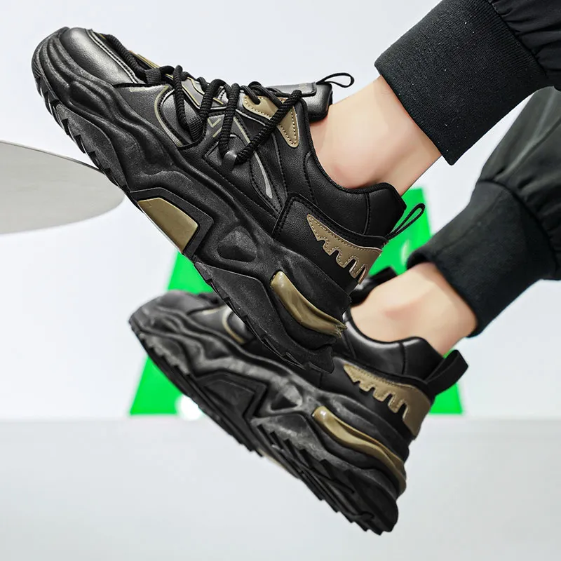 PNKE Anti Slip And Wear Resistant Height Increasing Low Top Casual Shoes Men-17