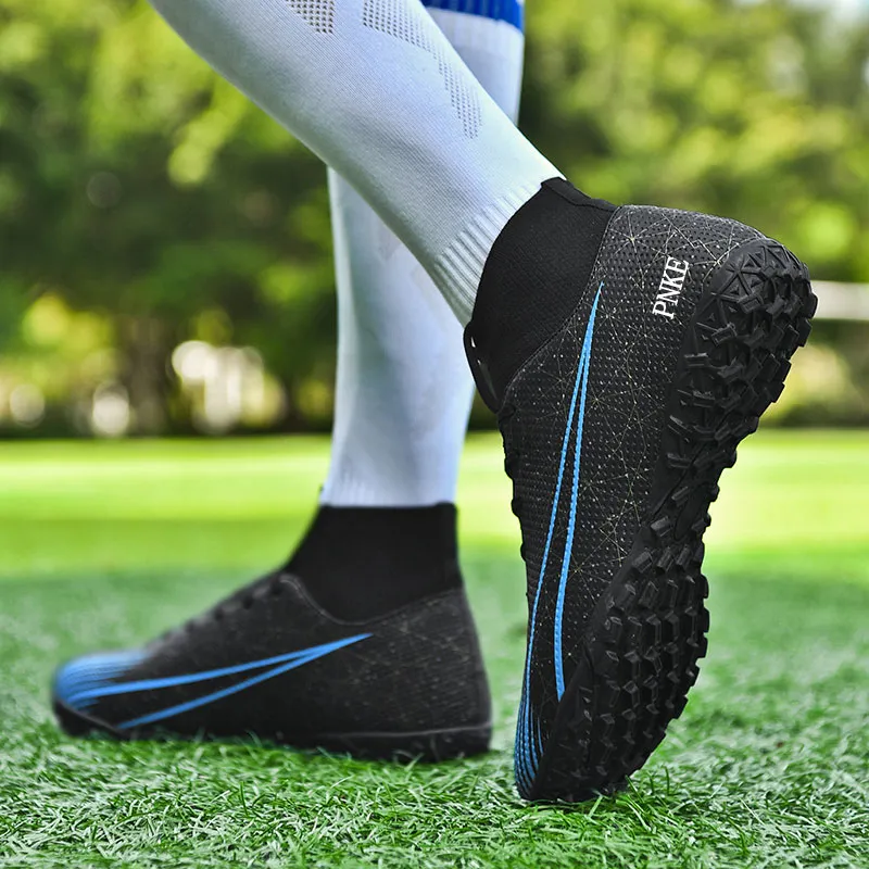 PNKE Anti-Slip And Wear-Resistant Coverage Soccer Shoes Unisex White-12