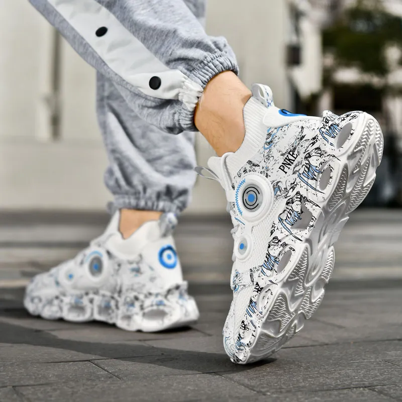 PNKE Cushioning Anti-Slip Wear-Resistant Breathable Height Increasing Low-Top Running Shoes Men's-6