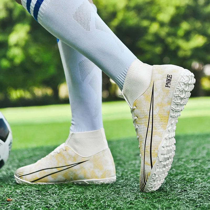 PNKE Anti-Slip And Wear-Resistant Coverage Soccer Shoes Unisex White-20