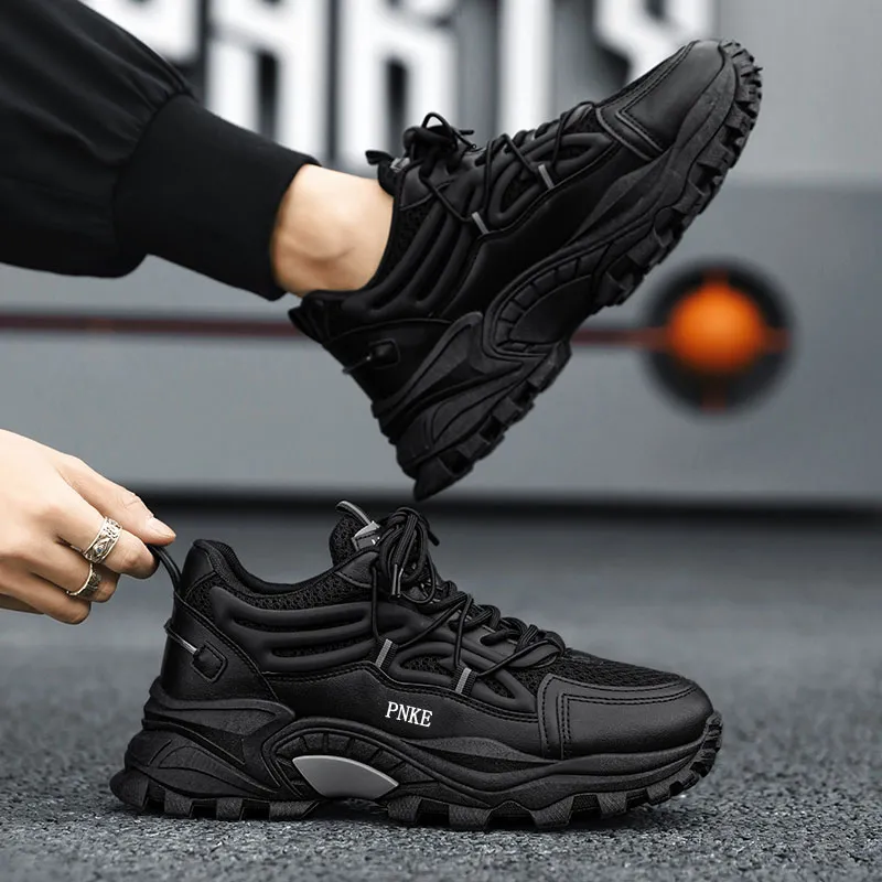 PNKE Anti-Slip And Wear-Resistant Breathable Low-Top Chunky Sneakers Men's-17