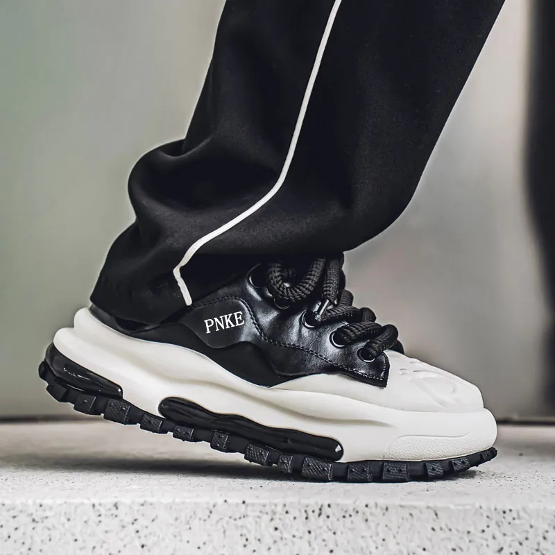 PNKE Anti Slip And Wear Resistant Height Increasing Low Top Chunky Sneakers Men's-12
