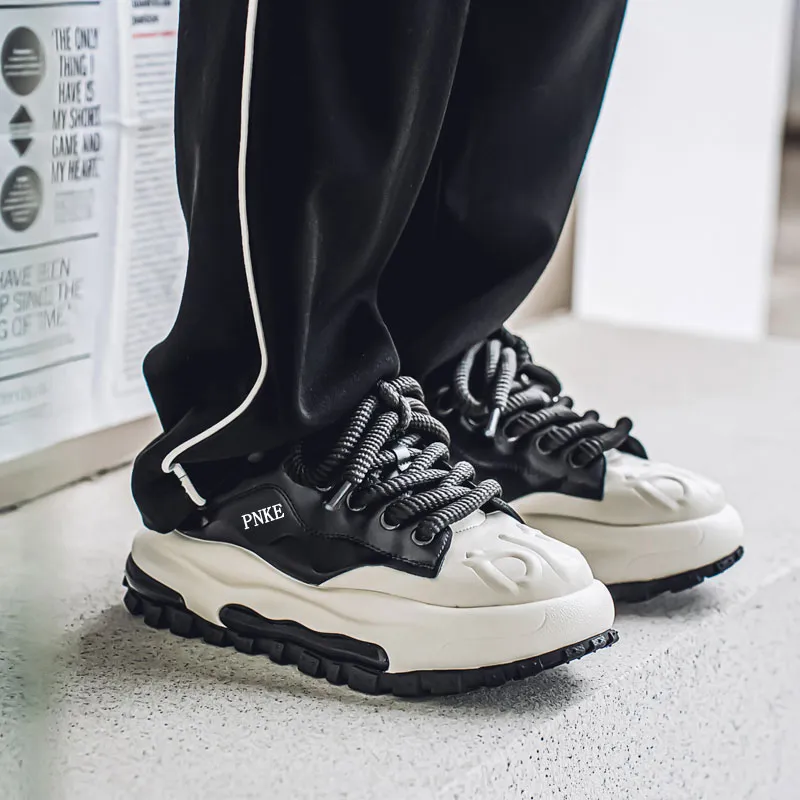 PNKE Anti Slip And Wear Resistant Height Increasing Low Top Chunky Sneakers Men's-13