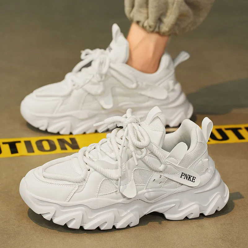 PNKE Anti-Slip Wear-Resistant Breathable Height Increasing Low-Top Chunky Sneakers Men's-6