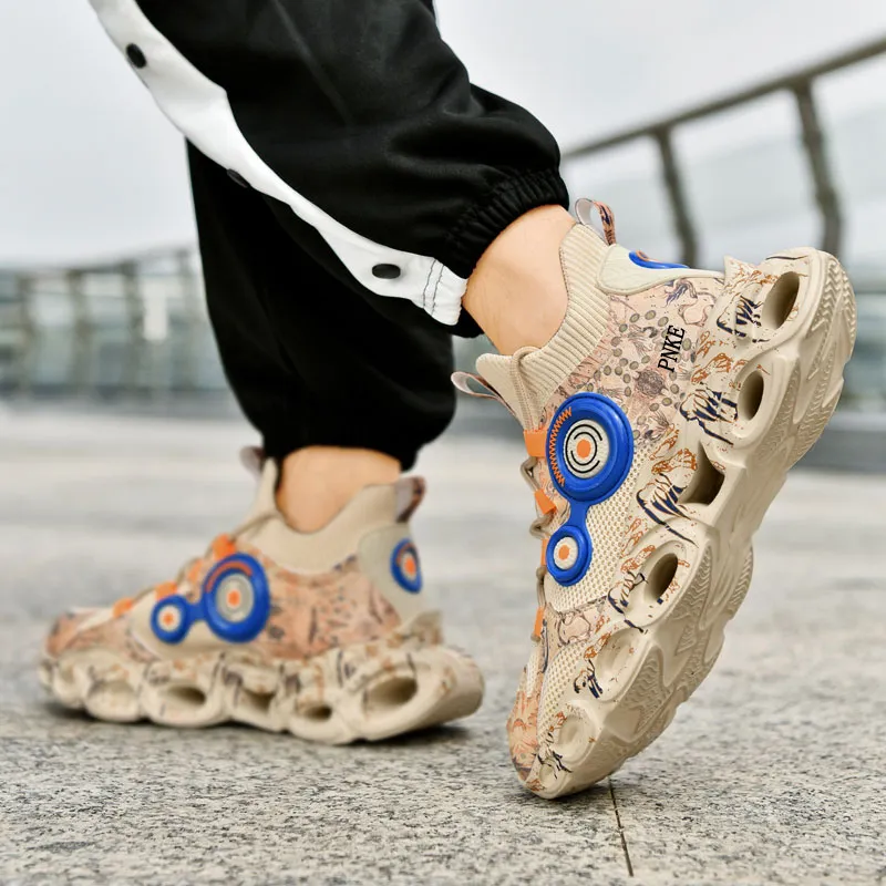 PNKE Cushioning Anti-Slip Wear-Resistant Breathable Height Increasing Low-Top Running Shoes Men's-15