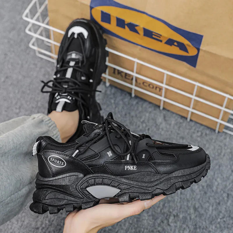 PNKE Anti-Slip Wear-Resistant Breathable Height Increasing Low-Top Chunky Sneakers Men's-11