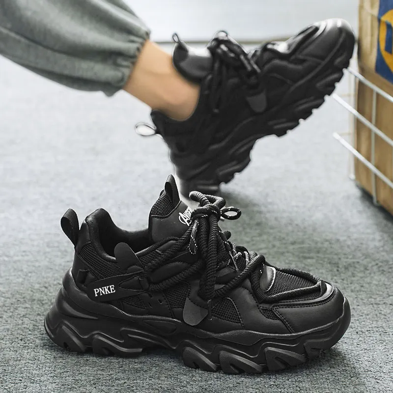 PNKE Anti-Slip Wear-Resistant Breathable Height Increasing Low-Top Chunky Sneakers Men's-14