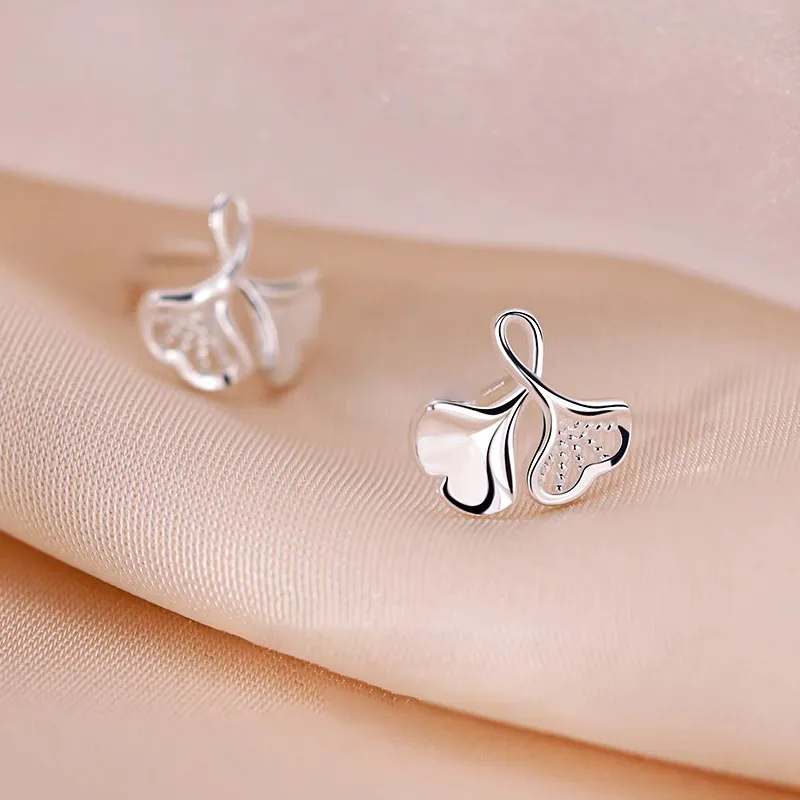 WAW S999 Sterling Silver Stud Earrings Women's-4
