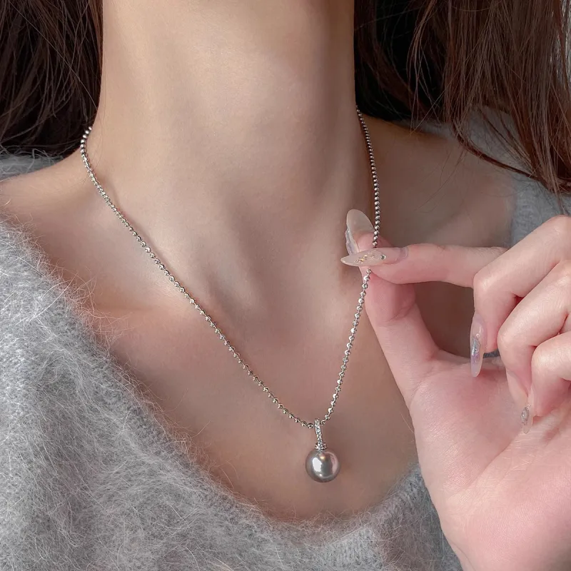WAW Gold Plated Copper Faux Pearl With Micro Encrusted Zircon Necklaces Women's-3