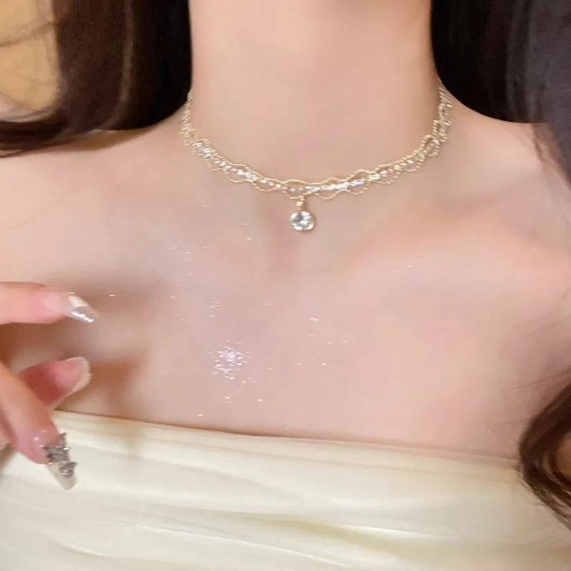 WAW Gold Plated Copper Necklaces Women's-4