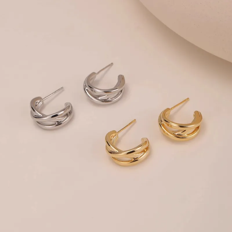 WAW Gold Plated Copper Earrings Women's-3