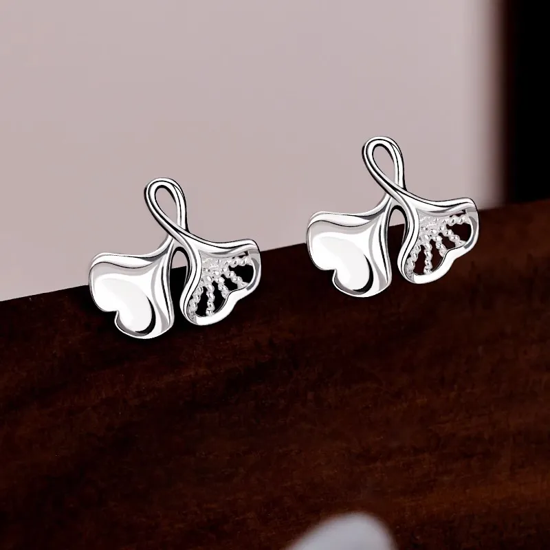 WAW S999 Sterling Silver Stud Earrings Women's-1
