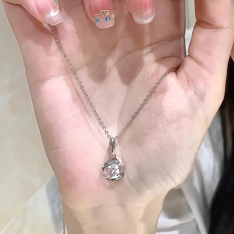 WAW Copper Gold plated Zircon Necklaces Women's-7