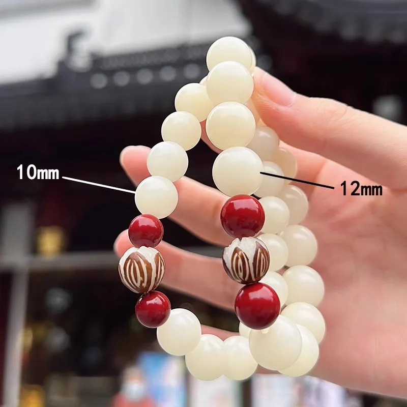 WAW White Jade Bodhi Bracelets Women's-3