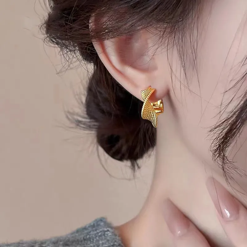 WAW Gold Plated Copper Earrings Women's-3