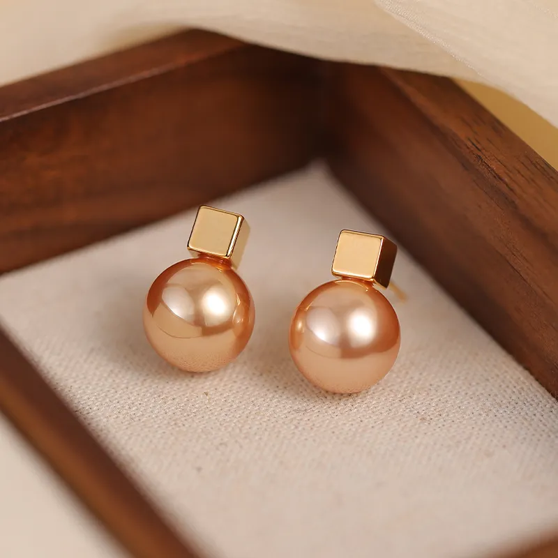 WAW Gold Plated Copper Faux Pearl Earrings Women's-4