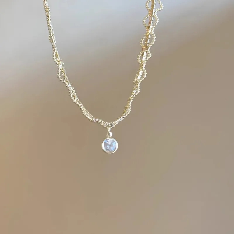 WAW Gold Plated Copper Necklaces Women's-5