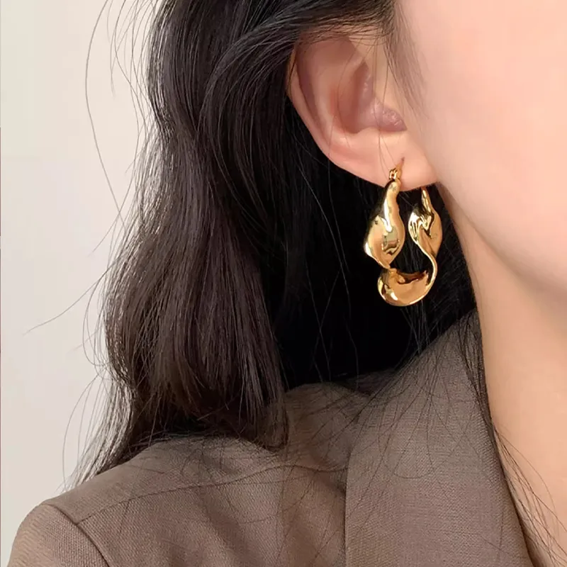 WAW Gold Plated Copper Earrings Women's-5