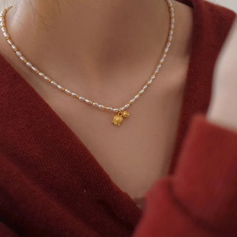 WAW Gold Plated Copper Necklaces Women's-1