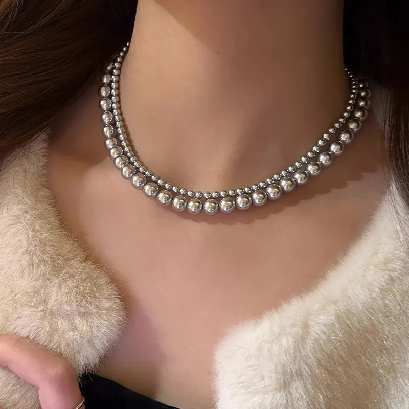 WAW Gold Plated Copper Faux Pearl Necklaces Women's-4