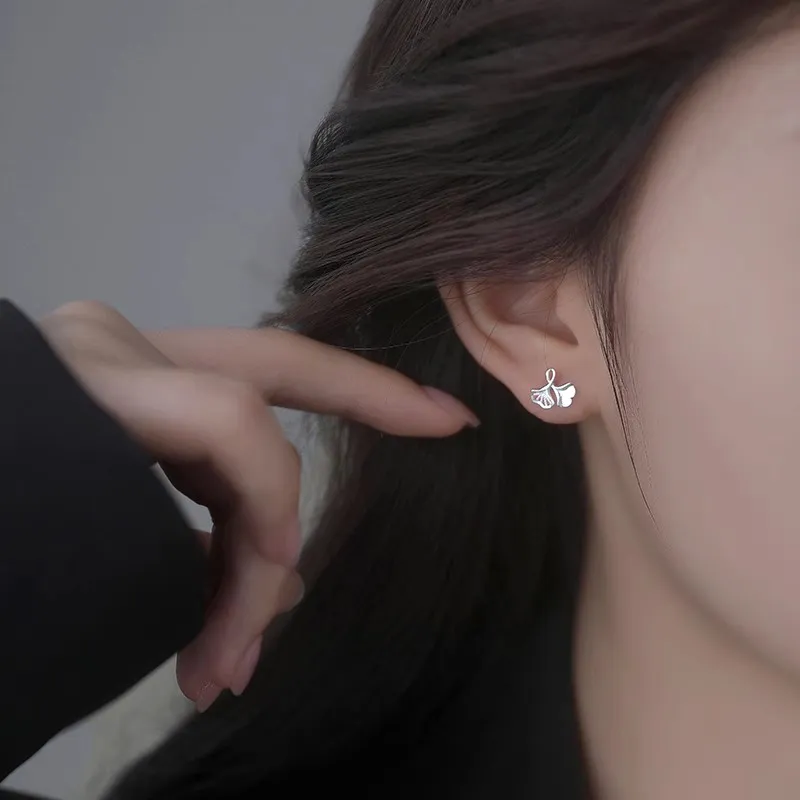 WAW S999 Sterling Silver Stud Earrings Women's-3