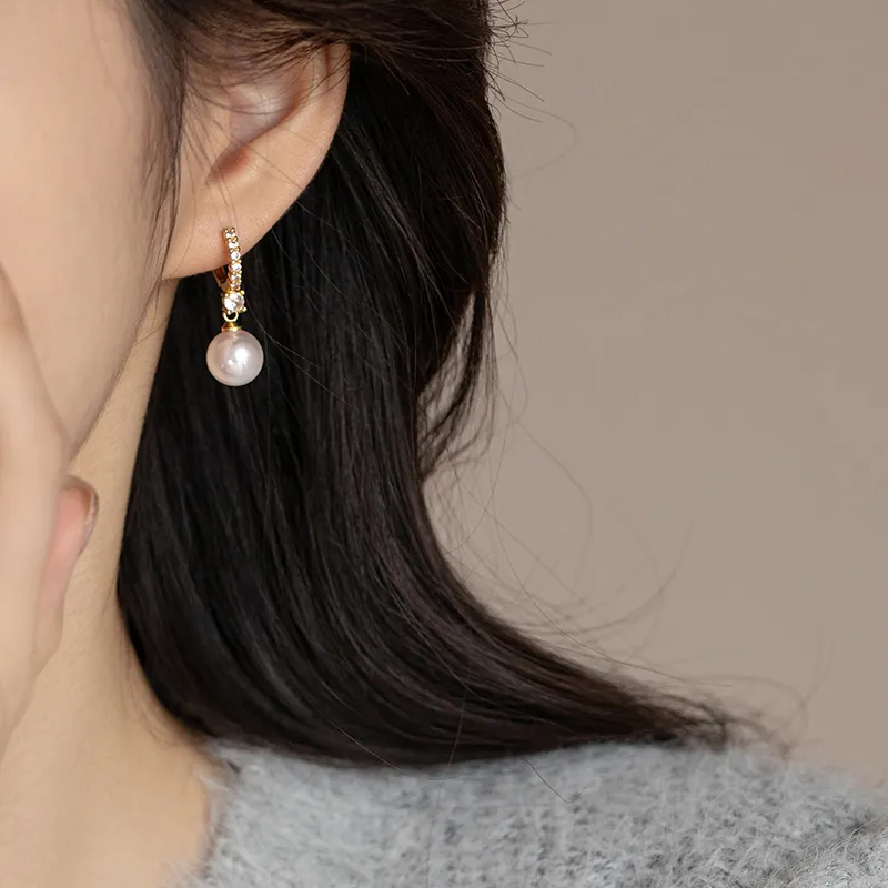 WAW Gold Plated Copper Faux Pearl Earrings Women's-6