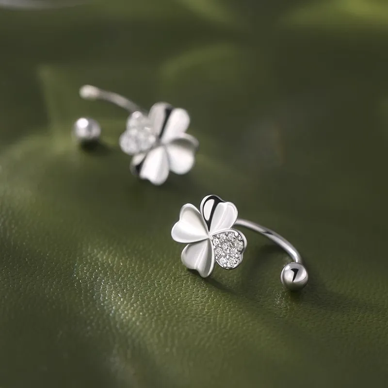 WAW S999 Sterling Silver Stud Earrings Women's-1
