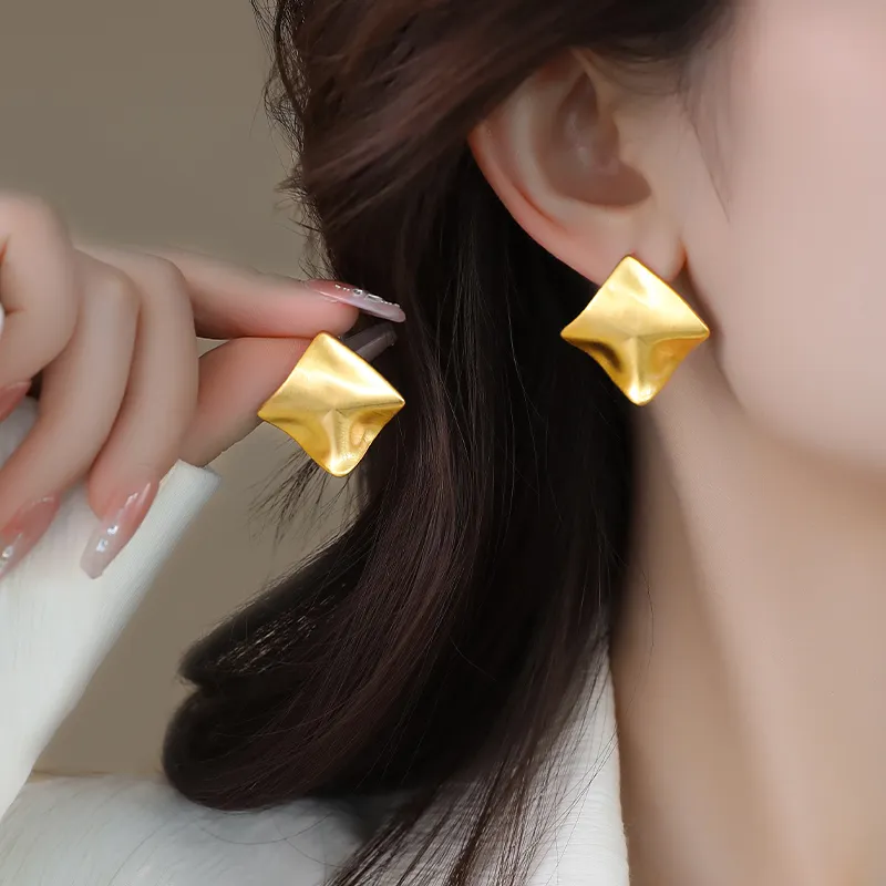 WAW Gold Plated Copper Earrings Women's-2